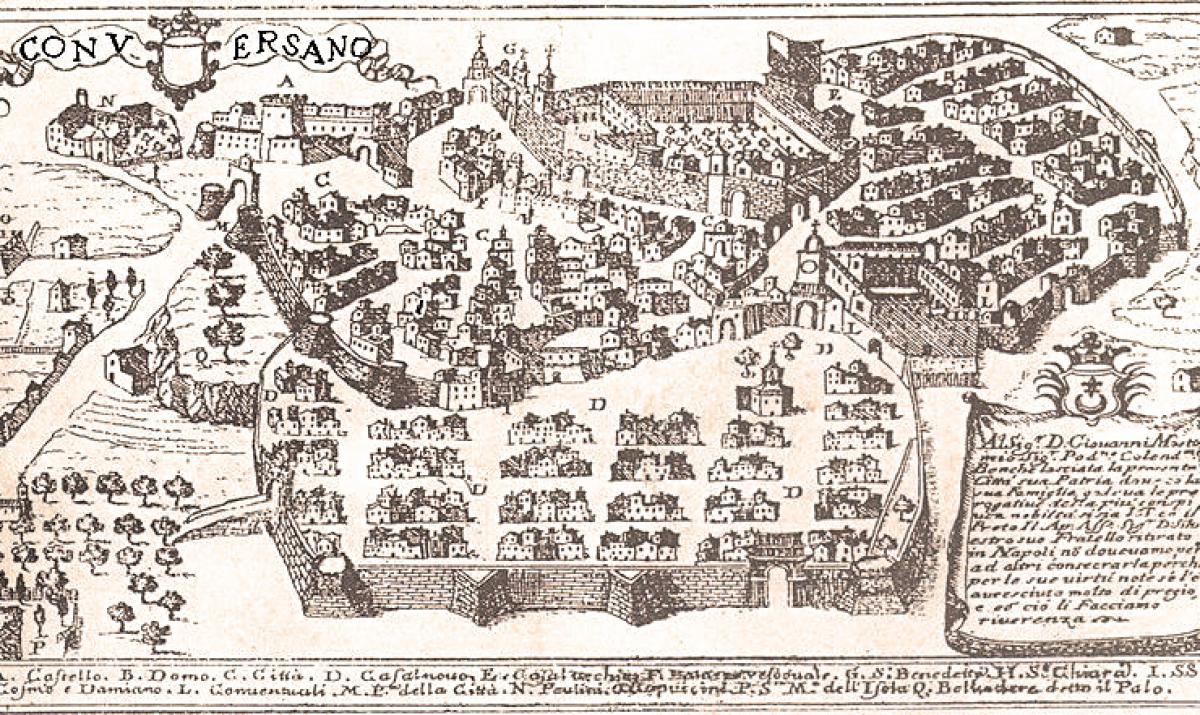 antica mappa del centro storico di Conversano
